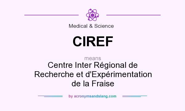 What does CIREF mean? It stands for Centre Inter Régional de Recherche et d`Expérimentation de la Fraise