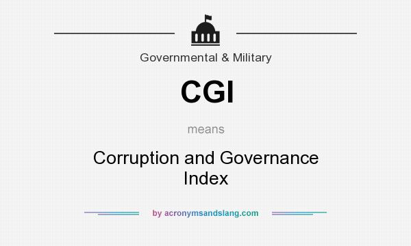 What does CGI mean? It stands for Corruption and Governance Index