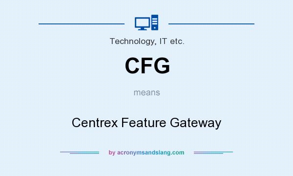 What does CFG mean? It stands for Centrex Feature Gateway