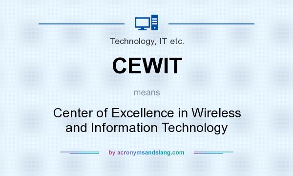 What does CEWIT mean? It stands for Center of Excellence in Wireless and Information Technology