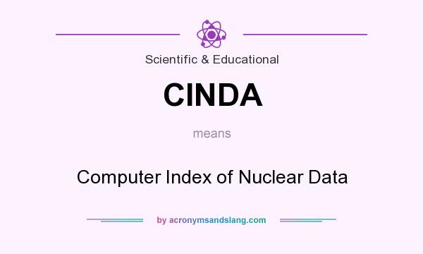 What does CINDA mean? It stands for Computer Index of Nuclear Data