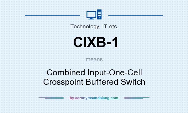 What does CIXB-1 mean? It stands for Combined Input-One-Cell Crosspoint Buffered Switch