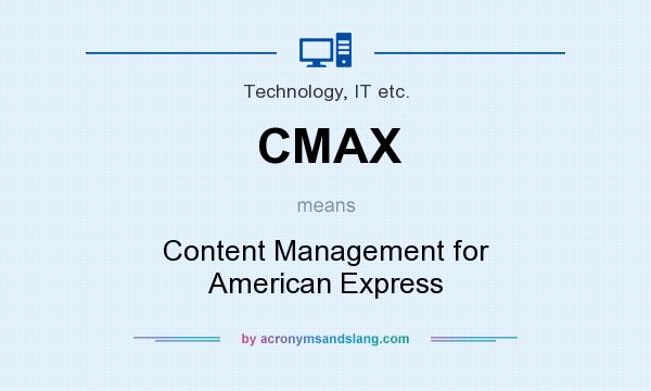 What does CMAX mean? It stands for Content Management for American Express