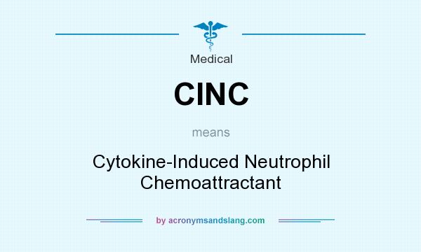 What does CINC mean? It stands for Cytokine-Induced Neutrophil Chemoattractant