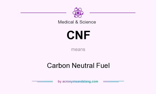 What does CNF mean? It stands for Carbon Neutral Fuel