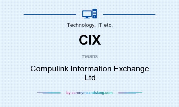 What does CIX mean? It stands for Compulink Information Exchange Ltd