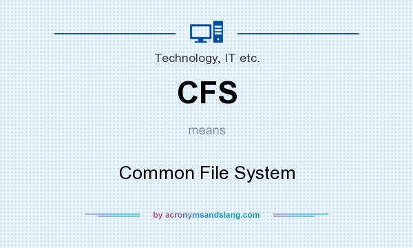 What does CFS mean? It stands for Common File System