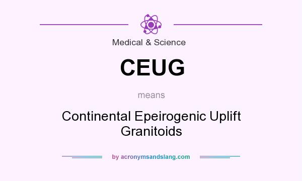 What does CEUG mean? It stands for Continental Epeirogenic Uplift Granitoids