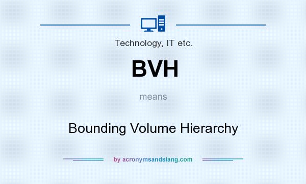 What does BVH mean? It stands for Bounding Volume Hierarchy