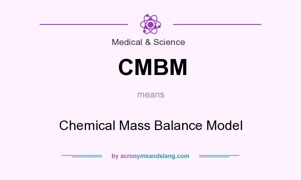 What does CMBM mean? It stands for Chemical Mass Balance Model