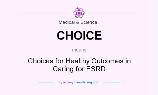 What does CHOICE mean? It stands for Choices for Healthy Outcomes in Caring for ESRD
