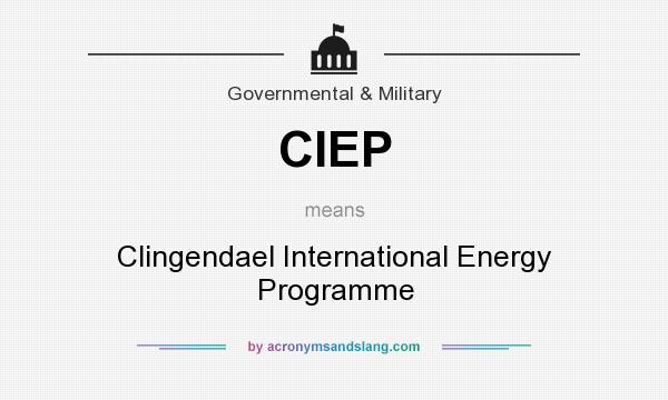 What does CIEP mean? It stands for Clingendael International Energy Programme