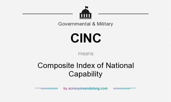 What does CINC mean? It stands for Composite Index of National Capability