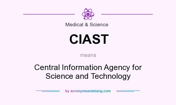 What does CIAST mean? It stands for Central Information Agency for Science and Technology