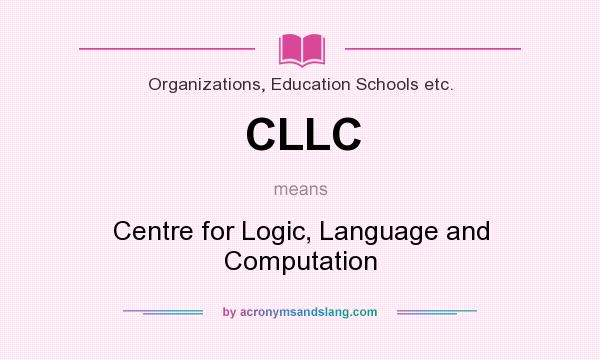 What does CLLC mean? It stands for Centre for Logic, Language and Computation