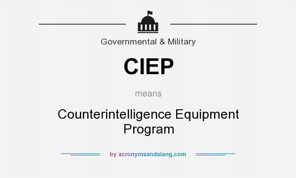 What does CIEP mean? It stands for Counterintelligence Equipment Program