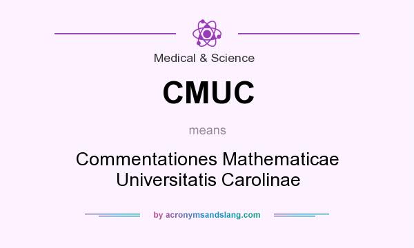 What does CMUC mean? It stands for Commentationes Mathematicae Universitatis Carolinae