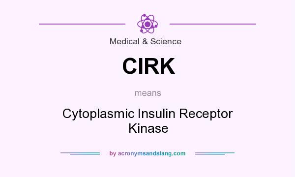 What does CIRK mean? It stands for Cytoplasmic Insulin Receptor Kinase