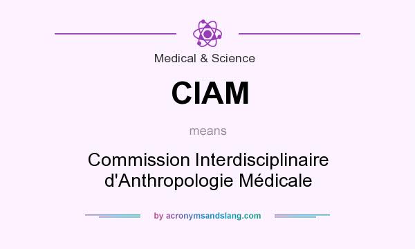 What does CIAM mean? It stands for Commission Interdisciplinaire d`Anthropologie Médicale