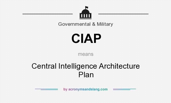 What does CIAP mean? It stands for Central Intelligence Architecture Plan