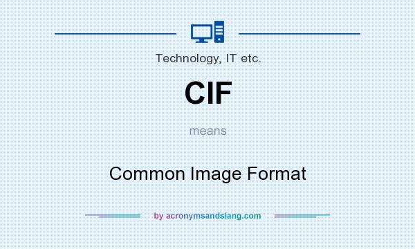 What does CIF mean? It stands for Common Image Format