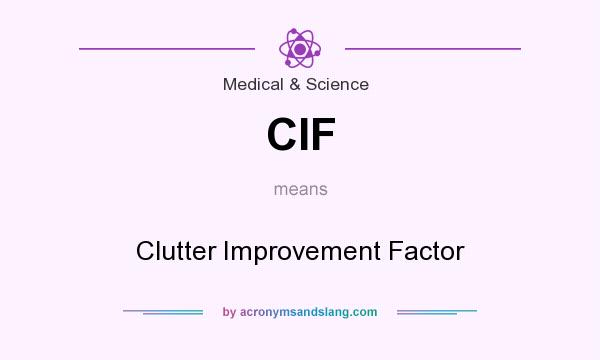 What does CIF mean? It stands for Clutter Improvement Factor