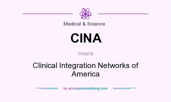 What does CINA mean? It stands for Clinical Integration Networks of America