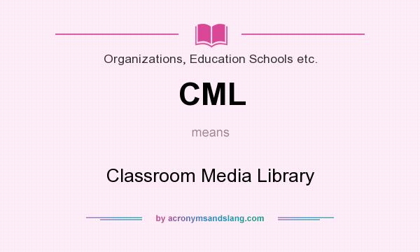 What does CML mean? It stands for Classroom Media Library