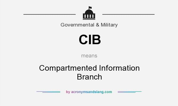 What does CIB mean? It stands for Compartmented Information Branch
