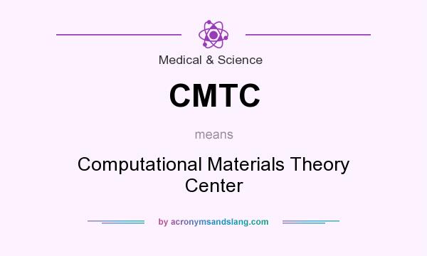 What does CMTC mean? It stands for Computational Materials Theory Center
