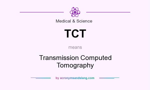 What does TCT mean? It stands for Transmission Computed Tomography