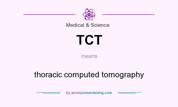 What does TCT mean? It stands for thoracic computed tomography