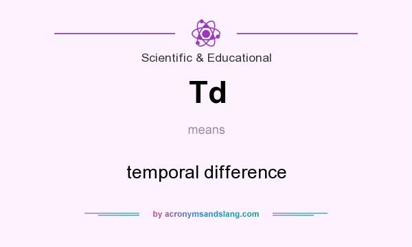 What does Td mean? It stands for temporal difference