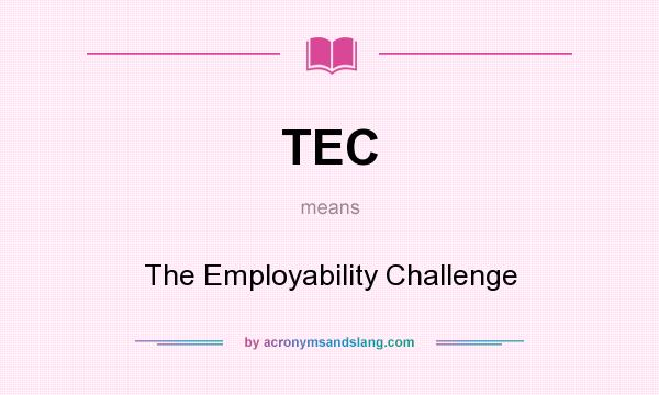 What does TEC mean? It stands for The Employability Challenge