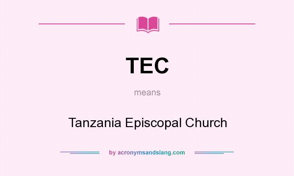What does TEC mean? It stands for Tanzania Episcopal Church
