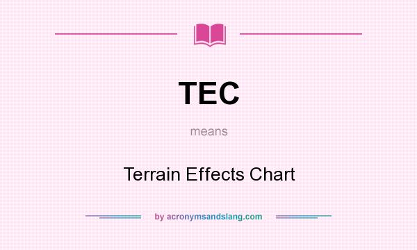 What does TEC mean? It stands for Terrain Effects Chart