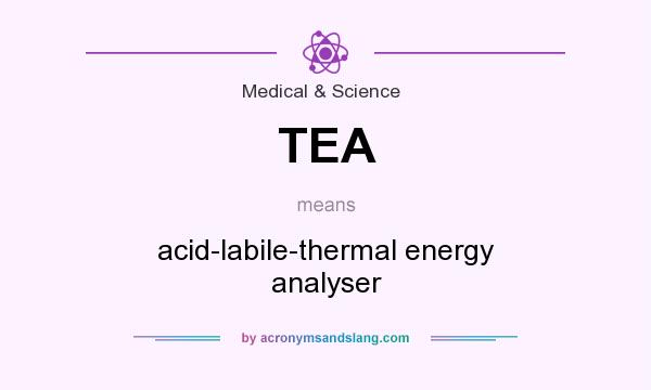 What does TEA mean? It stands for acid-labile-thermal energy analyser