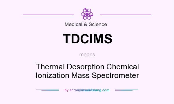 What does TDCIMS mean? It stands for Thermal Desorption Chemical Ionization Mass Spectrometer