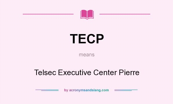What does TECP mean? It stands for Telsec Executive Center Pierre