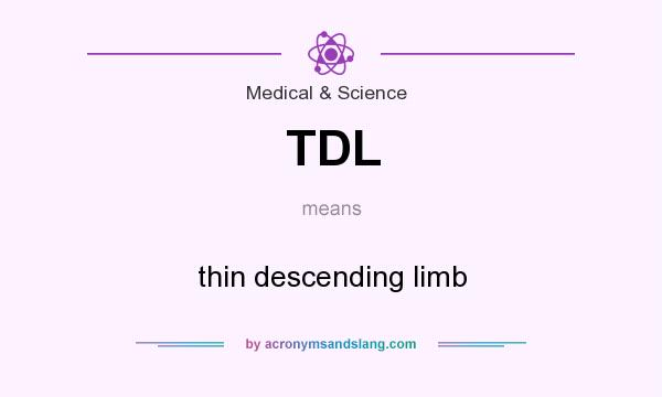 What does TDL mean? It stands for thin descending limb
