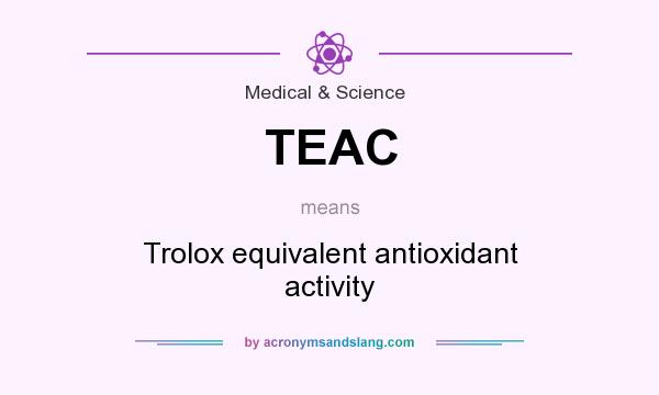 What does TEAC mean? It stands for Trolox equivalent antioxidant activity