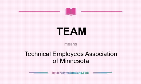 What does TEAM mean? It stands for Technical Employees Association of Minnesota