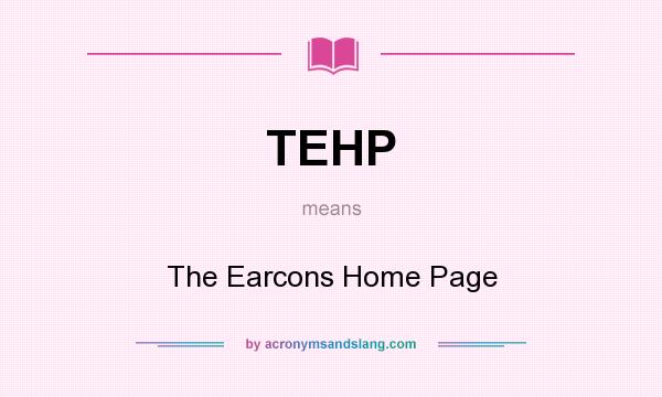 What does TEHP mean? It stands for The Earcons Home Page