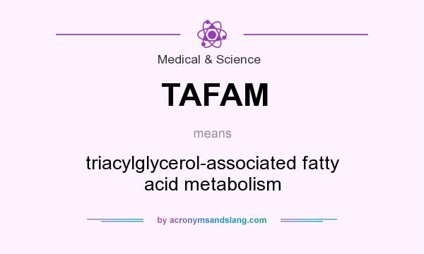 What does TAFAM mean? It stands for triacylglycerol-associated fatty acid metabolism