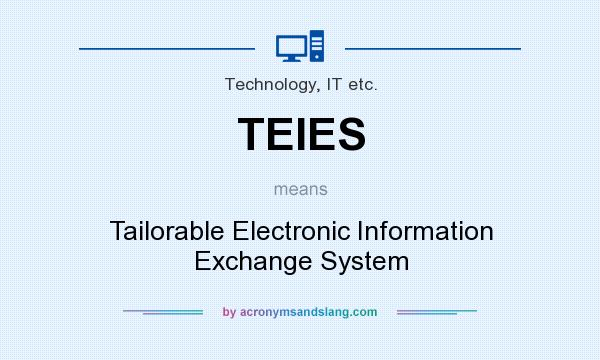 What does TEIES mean? It stands for Tailorable Electronic Information Exchange System