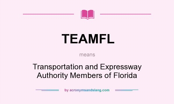 What does TEAMFL mean? It stands for Transportation and Expressway Authority Members of Florida