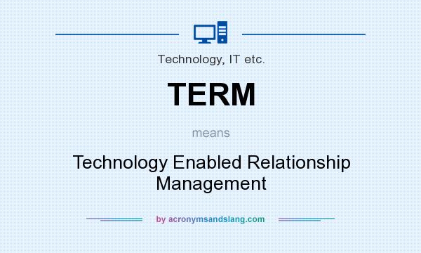 What does TERM mean? It stands for Technology Enabled Relationship Management