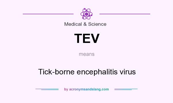 What does TEV mean? It stands for Tick-borne encephalitis virus