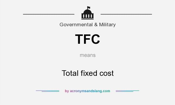 What does TFC mean? It stands for Total fixed cost