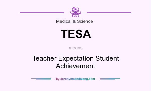 What does TESA mean? It stands for Teacher Expectation Student Achievement